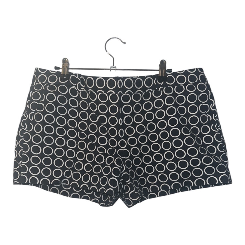 Michael Kors Blue/White Patterned Mini Shorts, Size 12